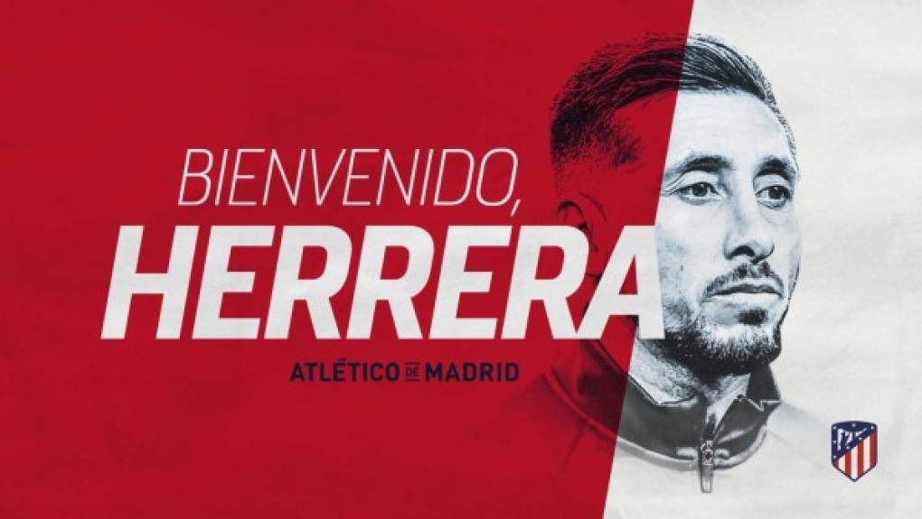 Oficial: El Atlético de Madrid anunció el fichaje del mediocampista mexicano Héctor Herrera, procedente del Porto. El futbolista llega libre tras acabar contrato con el club portugués y firma para las próximas tres temporadas.