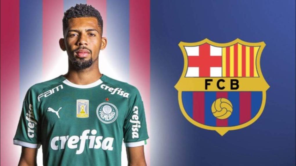 Matheus Fernandes: Joven centrocampista brasileño de 22 años de edad que fue fichado por el Barcelona, se lo compró al Palmeiras de Brasil.