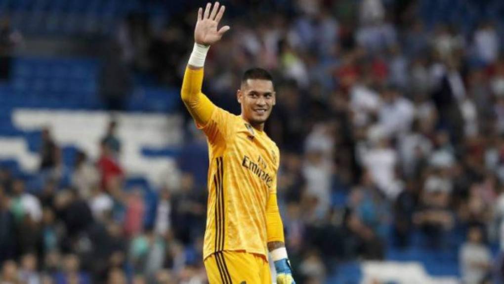 Real Madrid's French defender Ferland Mendy celebrates after scoring during the Spanish league football match Granada FC vs Real Madrid CF at Nuevo Los Carmenes stadium in Granada on July 13, 2020. (Photo by JORGE GUERRERO / AFP)