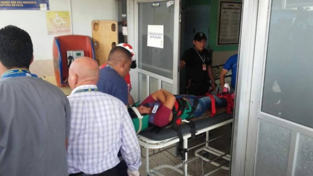 Once de los heridos fueron trasladados de emergencia al Hospital Escuela.<br/>
