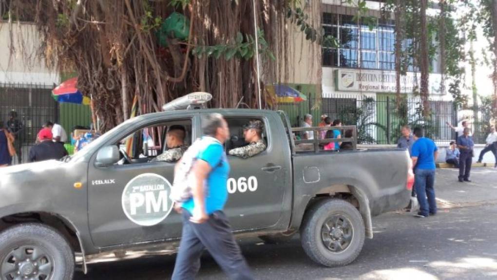 Las instalaciones de la DEI tanto en Tegucigalpa como en San Pedro Sula fueron militarizadas.