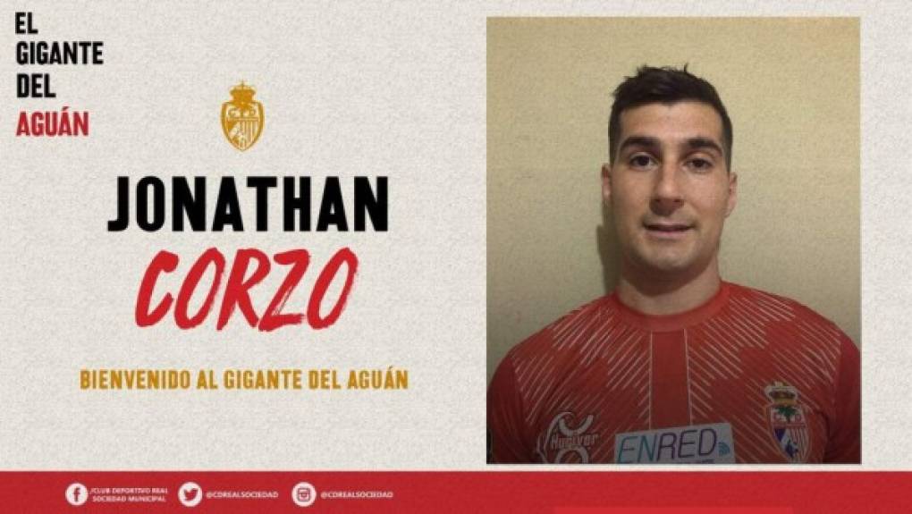 Jonathan Corzo: Delantero argentino que fue anunciado como fichaje de la Real Sociedad de Tocoa. Llega procedente del fútbol de República Dominicana.