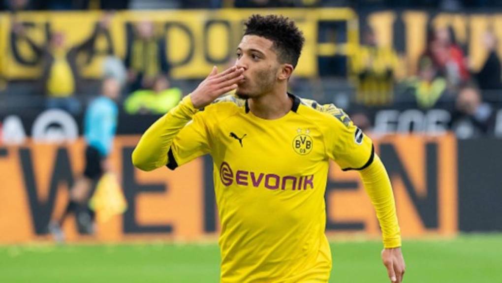 24. Jadon Sancho (Borussia Dortmund) - El extremo inglés ha marcado 14 goles en la temporada de la Bundesliga, equivalentes a 28 puntos.