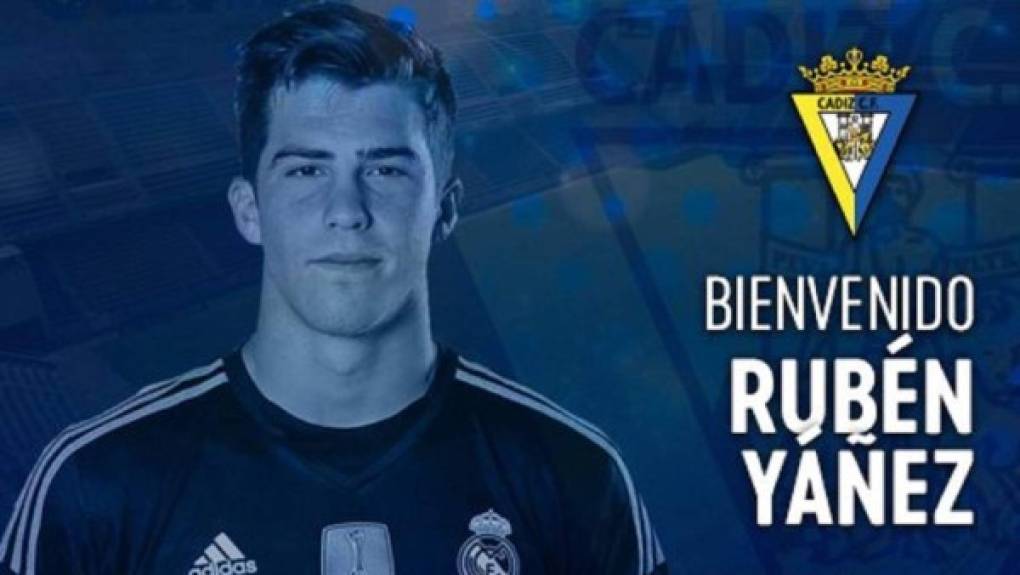 El portero español Rubén Yáñez se ha desvinculado del Real Madrid, donde no contaba con minutos al estar Keylor Navas y Kiko Casilla, y ha firmado por tres temporadas con el Getafe. Acto seguido el club azulón lo ha cedido al Cádiz.