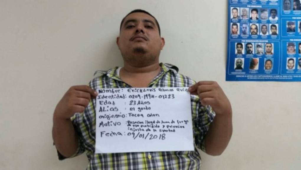 Erick Levi Ramos Ruiz es miembro de la pandilla 18 en la colonia La Pradera de San Pedro Sula.