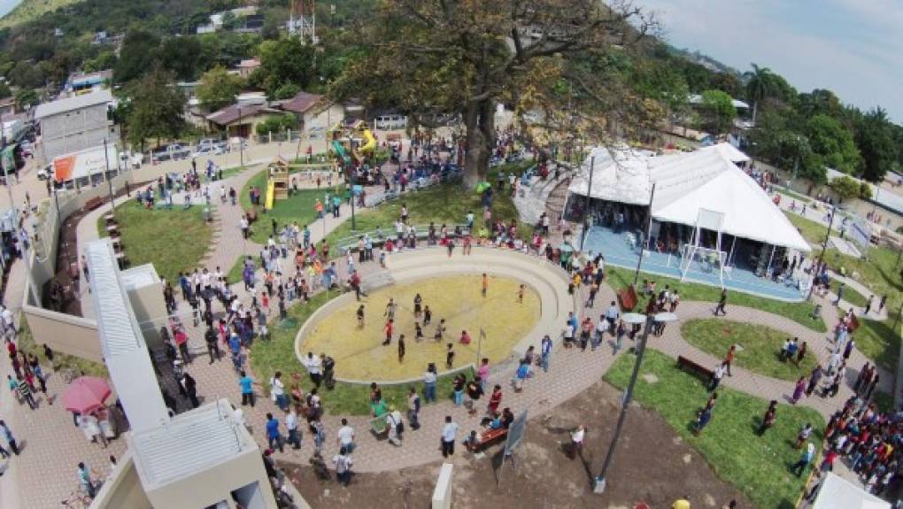 Foto del parque tomada con el drone de LA PRENSA.