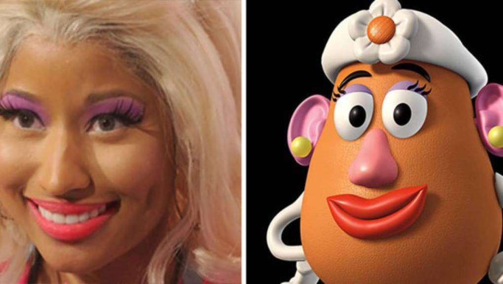 La cantante Nicki Minaj tiene un gran parecido a la Señora Cara de Papa de 'Toy Story'.