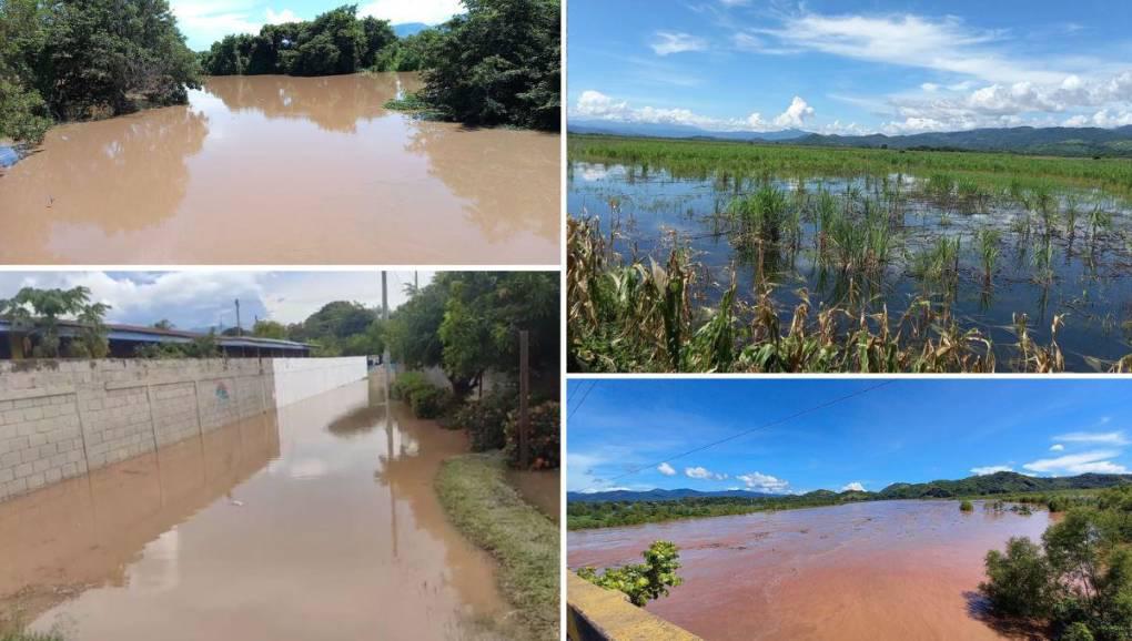 El río Ulúa ya se filtró en varias zonas de El Progreso, Yoro.