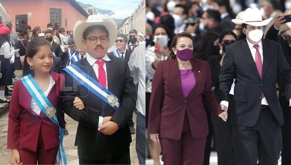 Aunque usted no lo crea, el expresidente Manuel Zelaya Rosales y la presidenta Xiomara Castro desfilaron juntos en Lempira, zona occidental del país, conmemorando el Día de la Independencia de Honduras.