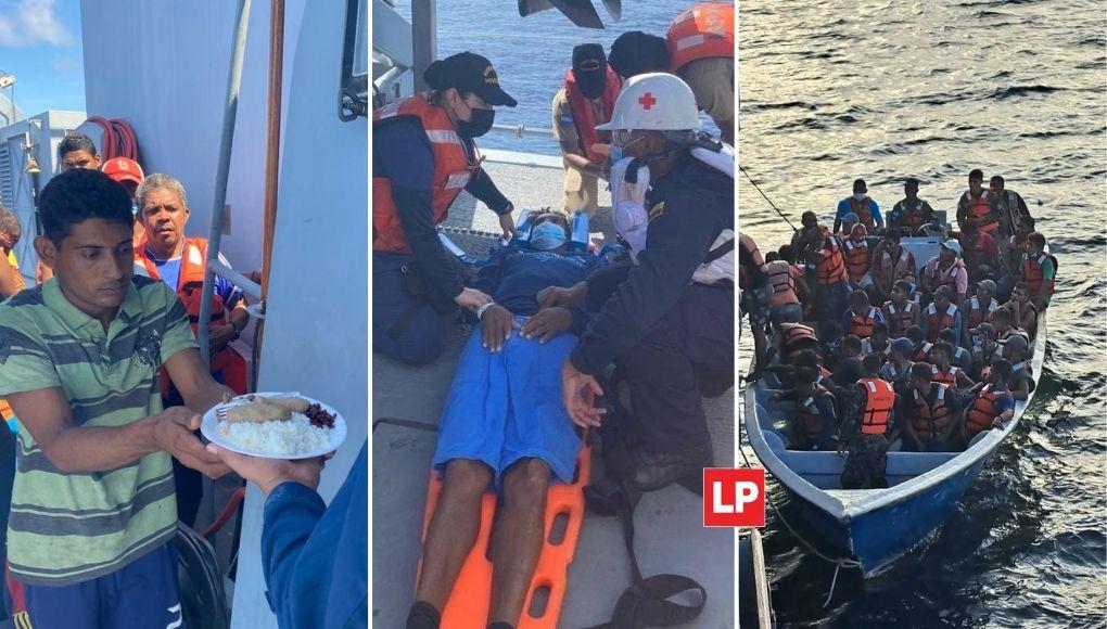 Hambrientos y enfermos rescatan a hondureños que pescaban ilegalmente en Colombia