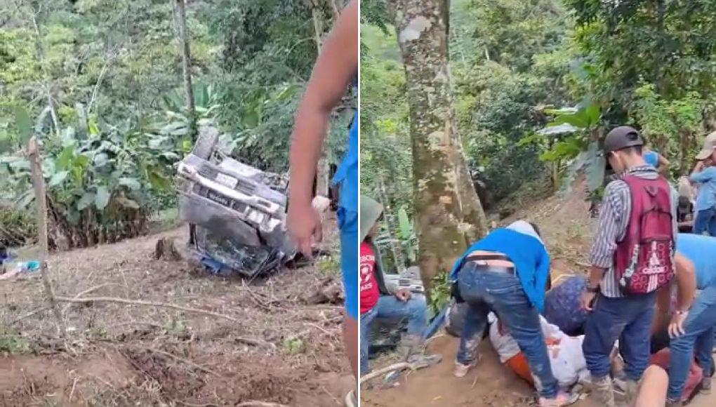 Cuatro inmigrantes muertos y 16 heridos deja caída de vehículo en hondonada de Honduras