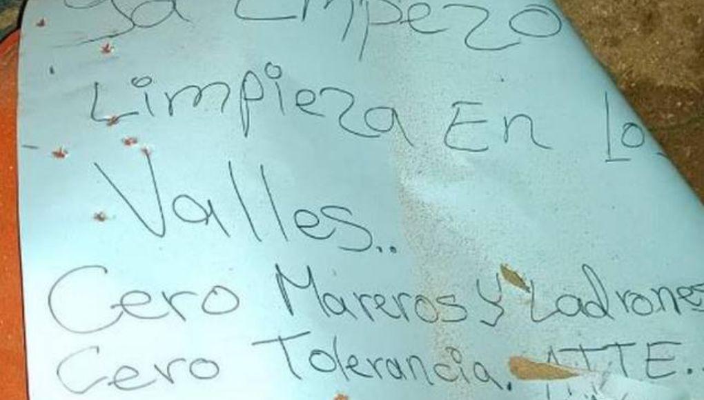 Hallan cadáver maniatado con el mensaje “operación limpieza” en Quimistán, Santa Bárbara
