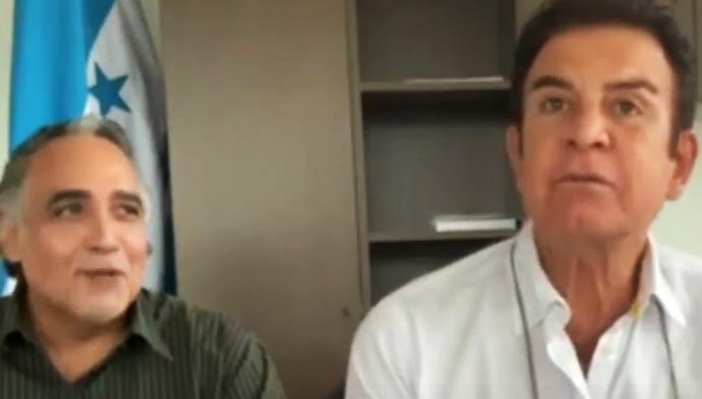 En fotografía, Ulloa y Nasralla. Karen Rodríguez dijo que fue separada de su cargo.