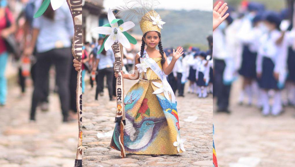 Desfiles en el occidente destacan la cultura maya y al Cacique Lempira