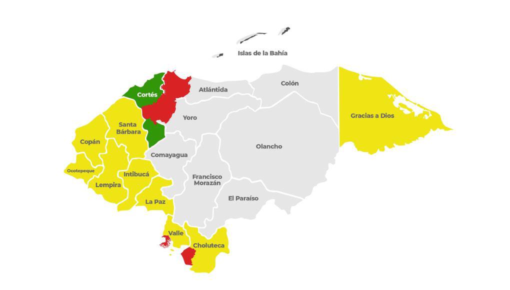 Copeco mantiene la alerta roja por lluvias en zonas más vulnerables de Honduras