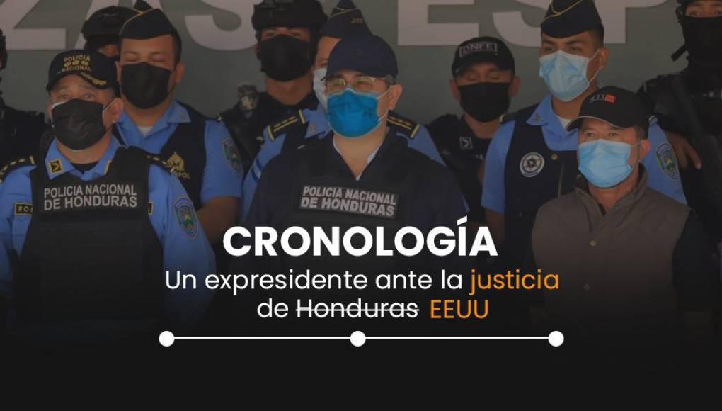 Tres son los cargos por los que EEUU acusa al expresidente Hernández.