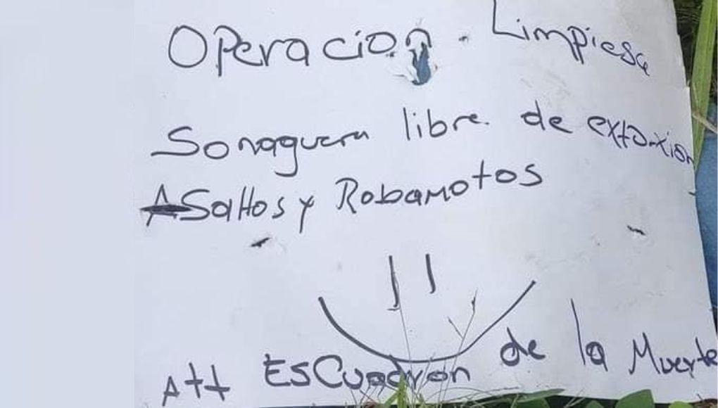 Presunto escuadrón mata a dos jóvenes en Colón, Honduras, y deja mensaje: “Operación limpieza”