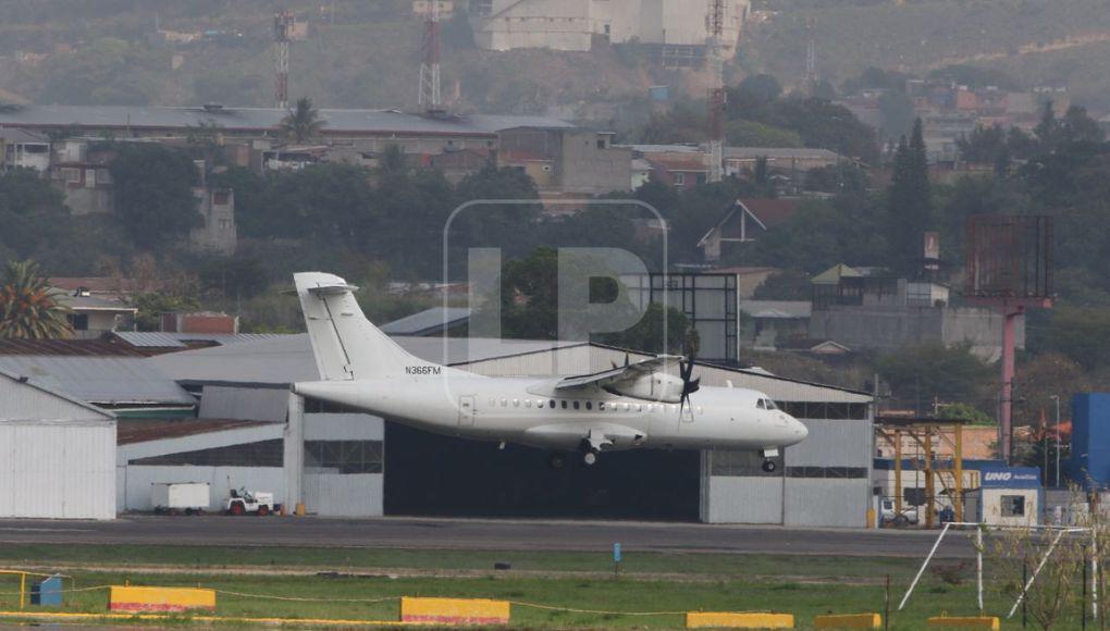 El avión que trasladó a Juan Carlos “El Tigre” Bonilla hacia Estados Unidos.