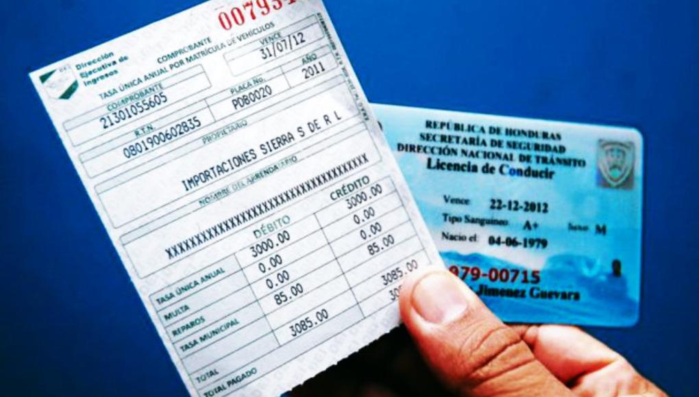Calendario oficial para pago de matrícula vehicular en Honduras