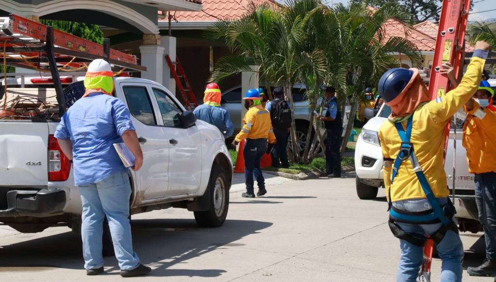 Cuadrillas de la ENEE revisarán la línea de transmisión.