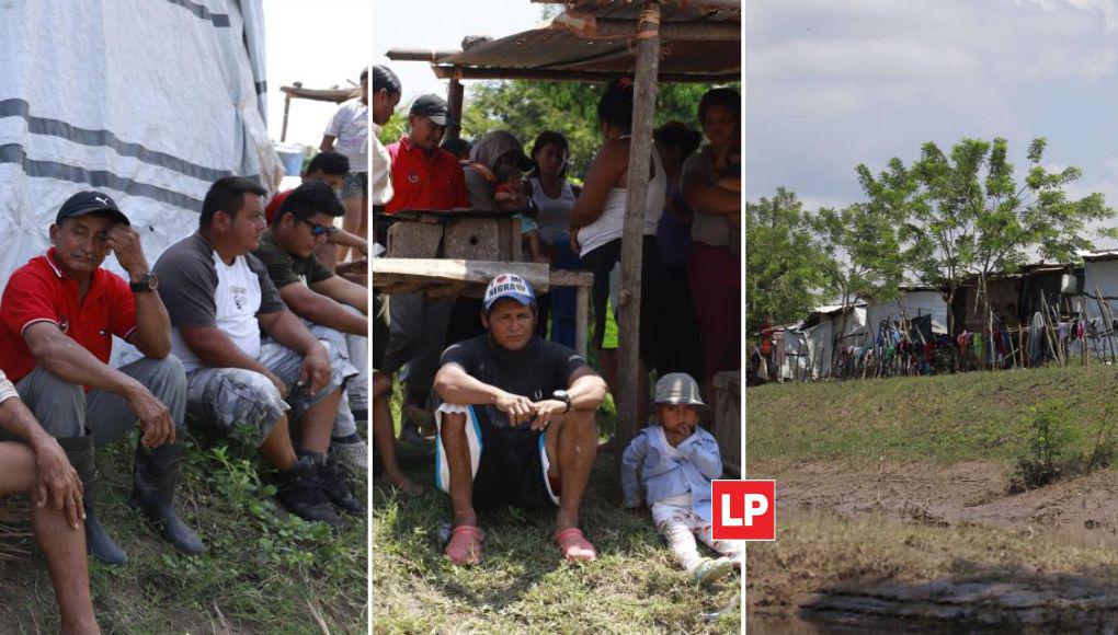 Lupo Viejo es una comunidad que forma parte del polo bananero del municipio de Choloma junto a las aldeas Protección, Tibombo y Poza del Riel. Estos lugares atraviesan un enorme riesgo debido a las inundaciones y crecidas de ríos.LA PRENSA se adentró durante más de seis horas en la zona rodeada de palmeras y cultivos perdidos a través de la aldea El Higuero, a unos 30 minutos del casco urbano de Choloma, para luego caminar otra media hora sobre trayectos sinuosos y fangosos e ingresar a a las turbulentas aguas usando lanchas de bomberos y balsas artesanales de los vecinos del sector.