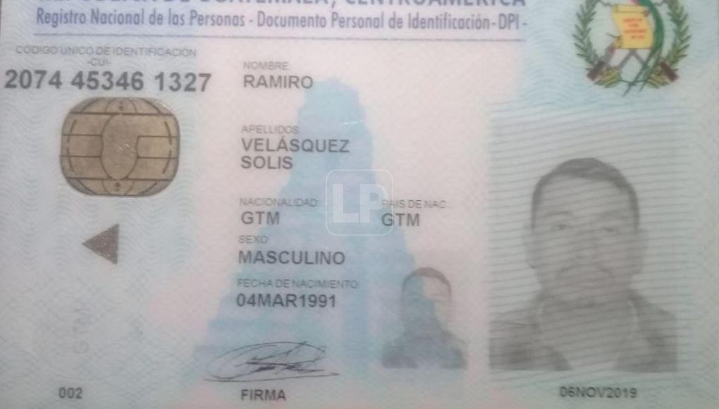 La víctima fue identificada como Ramiro Velásquez Solís, de nacionalidad guatemalteca.