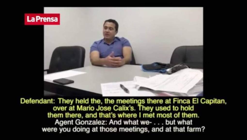 Día 5 del juicio: 8 de octubre<br/><br/>En el video presentado por la Fiscalía el día de su arresto en Miami, Juan Antonio Hernández asegura que el narcotraficante Carlos Mauricio Toledo era su mejor amigo y que sabía que éste trabajaba con 'El Rojo' y con el también contrabandista de cocaína alias 'Don H', a quien Hernández dijo conocer a través del diputado Juan Carlos Valenzuela.<br/><br/>Tony Hernández, vestido con una camisa azul, reconoce haber recibido de Toledo una yegua peruana y un reloj Rólex de entre cuatro y cinco mil dólares, como regalo.<br/><br/>Durante el cara a cara con el agente del DEA, a 'Tony' Hernández también le fue mostrada una fotografía de un kilogramo de droga con las iniciales T.H. 'Tony' se ríe y dice que 'supuestamente' son sus iniciales, antes de agregar que cómo va a poner él sus propias iniciales sobre 'eso', refiriéndose al kilogramo de cocaína.