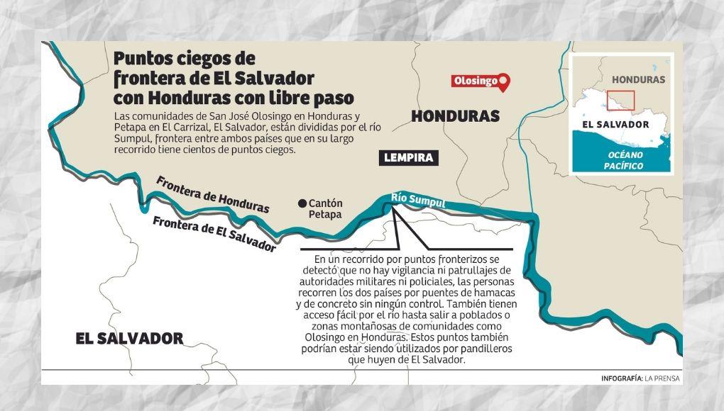 Peligrosos visitantes: Río Sumpul con cientos de pasos ciegos en lempira