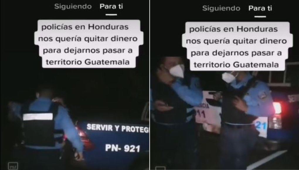 VIDEO: Policías de Honduras agreden a inmigrantes de Venezuela para dejar que avancen