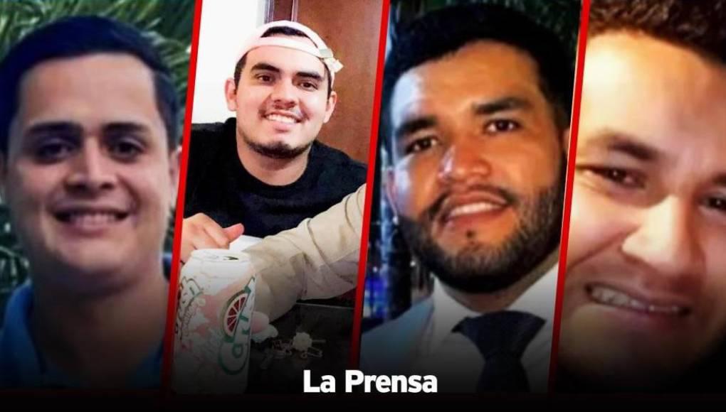 Rostros de los jóvenes asesinados en la masacre, ocurrida el jueves en la madrugada en Tegucigalpa.