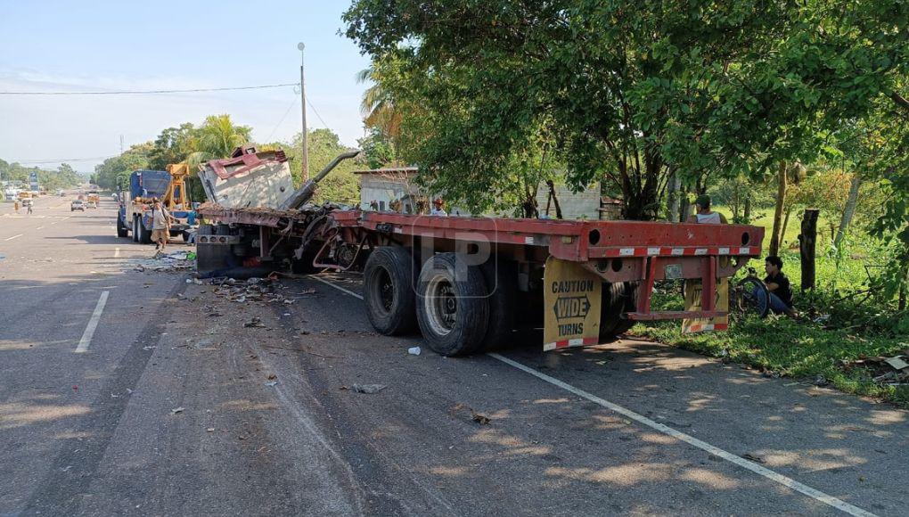 Cerca de las casetas de peaje de Santa Cruz de Yojoa han ocurrido varios accidentes más protagonizados por rastras.