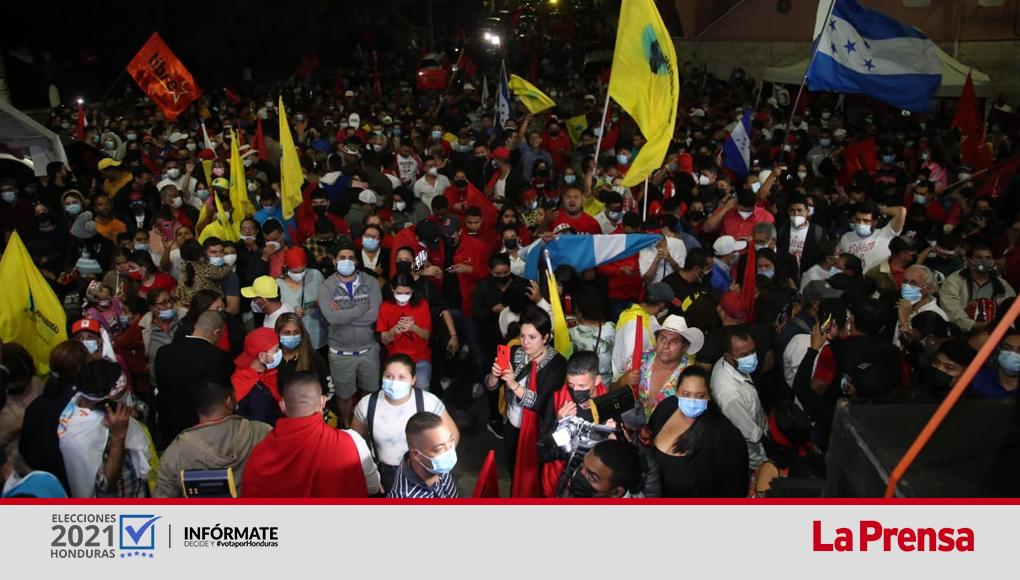 Libre celebra en las calles tras resultados del CNE