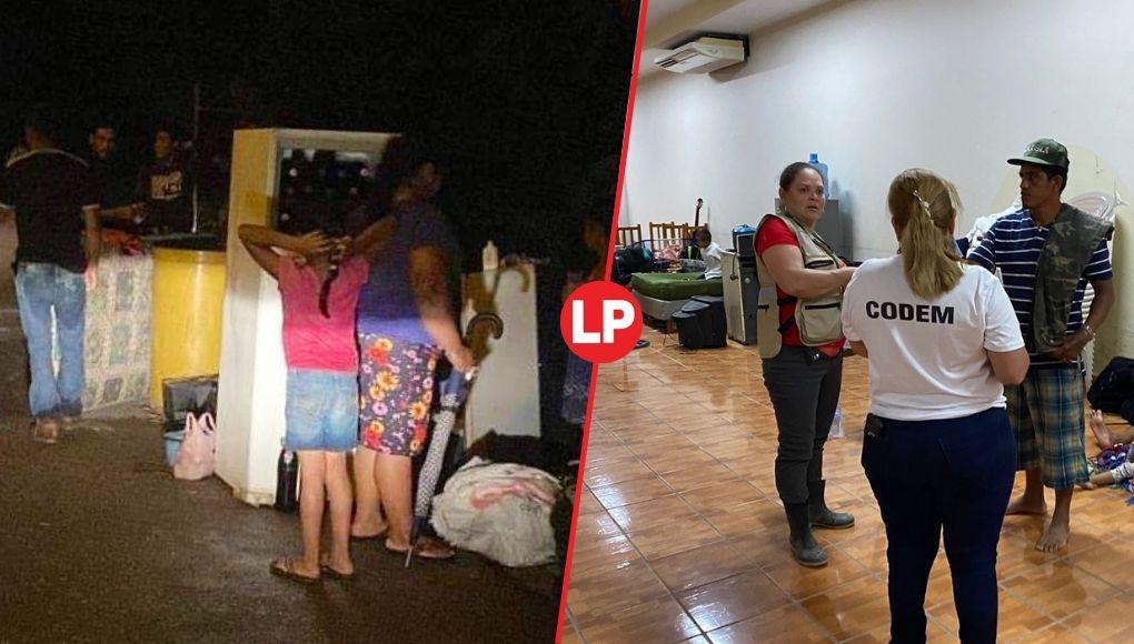 Familias evacuadas y cumpleaños agridulce para niño damnificado en Potrerillos