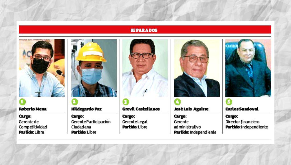 Separados de sus cargos. (Ampliar imagen de ser necesario)