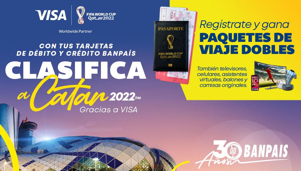 Banpaís y Visa te invitan a clasificar al Mundial de la FIFA Catar 2022