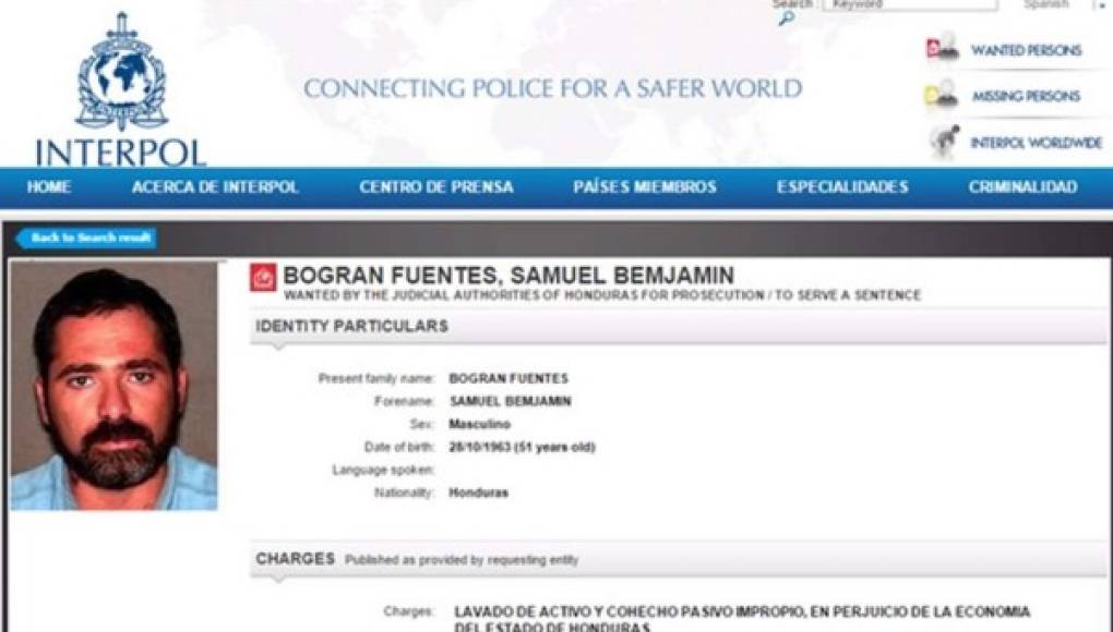 Policías hondureña e internacional buscan al empresario Benjamín Bográn