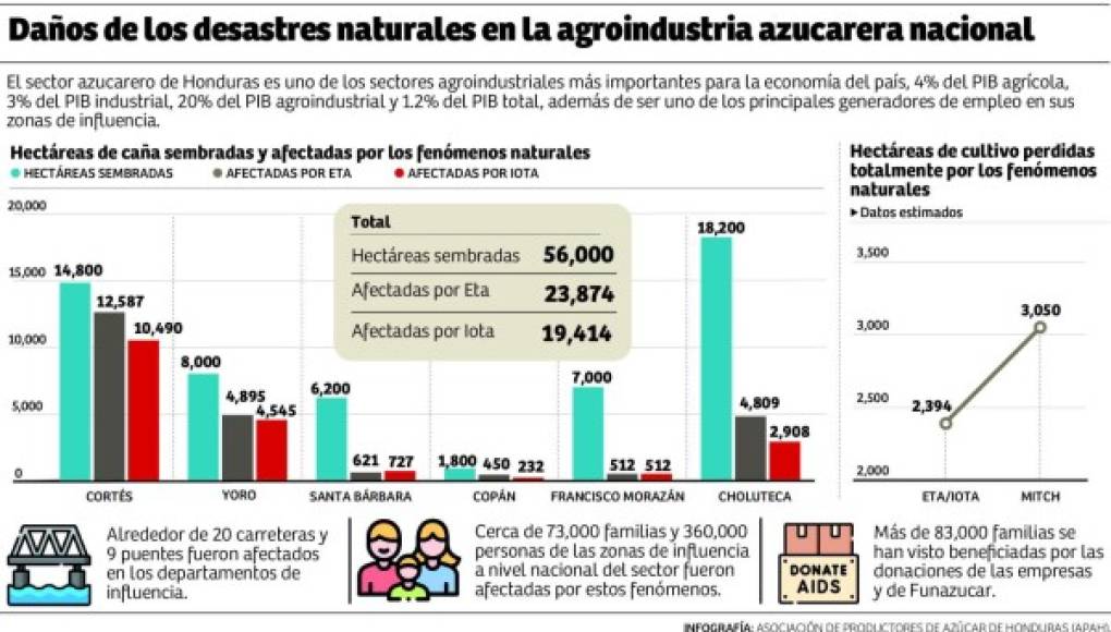 Estiman pérdidas del 13% de la producción de caña en Honduras