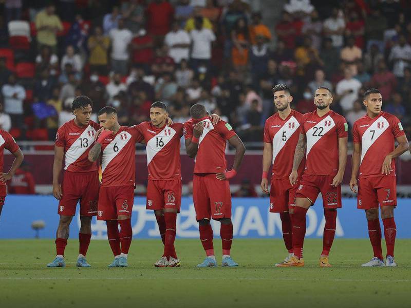 Perú en el partido de repechaje que perdió ante Australia en penales por 5-4.