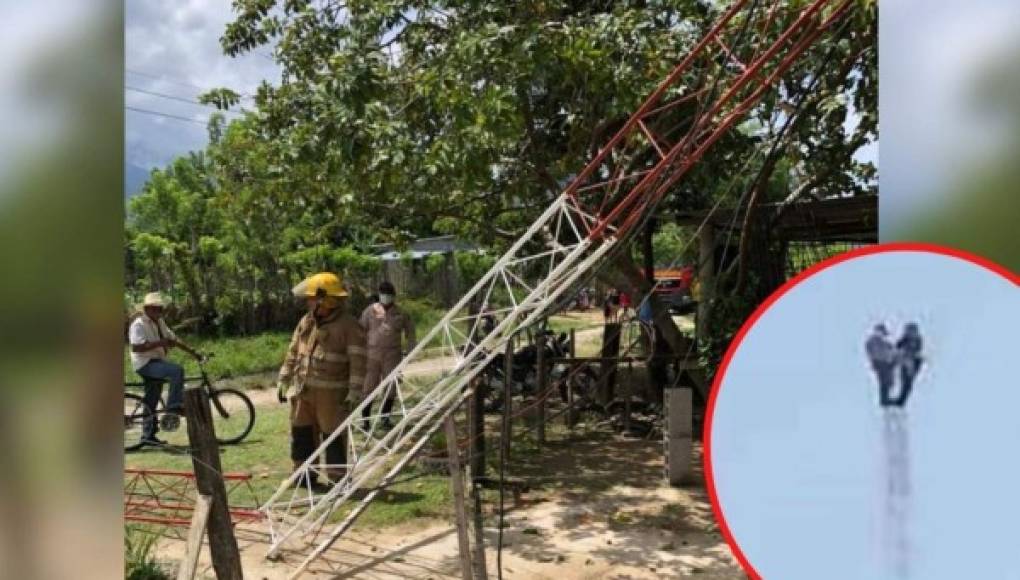 Se desploma antena radial y mueren dos trabajadores en La Masica