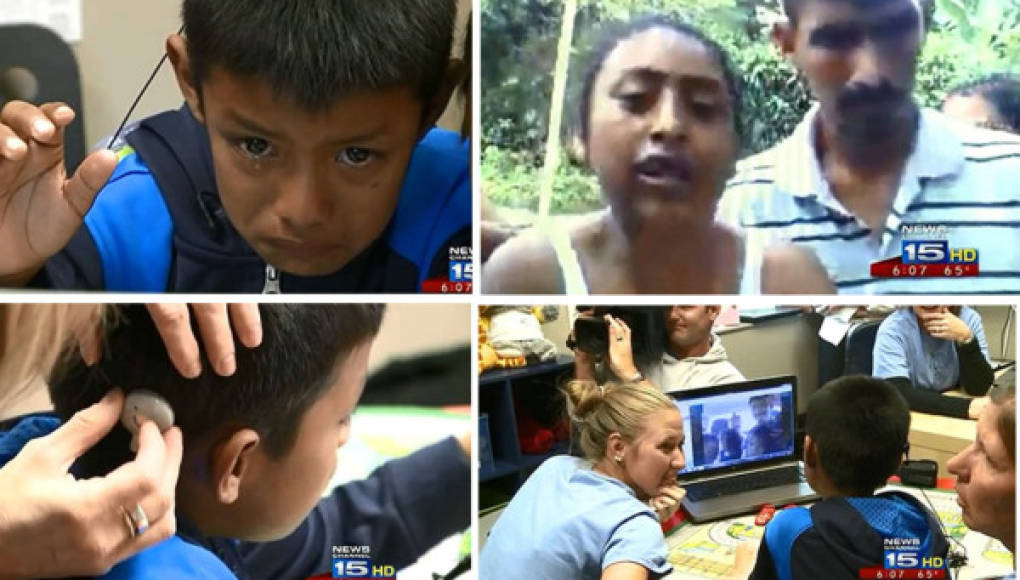 Vídeo: Niño sordo escucha por primera vez a sus padres