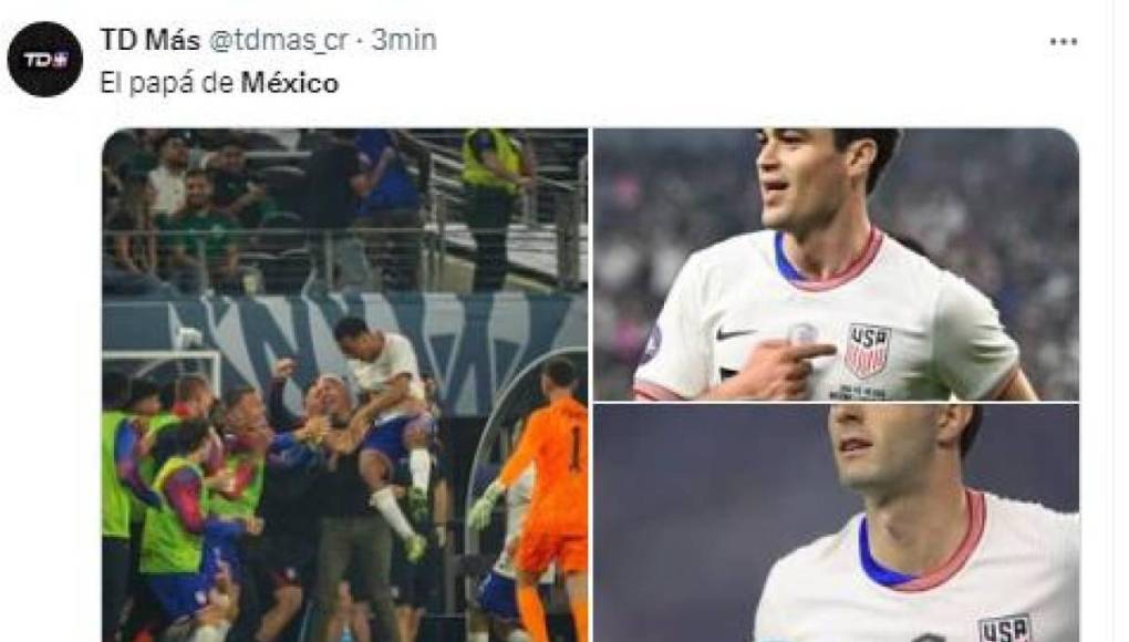 Otros medios de Concacaf como TD Más de Costa Rica aseguró que Estados Unidos es “el papá de México”.