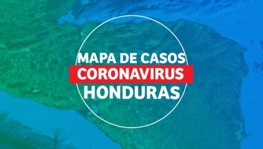 Mapa en vivo de los casos por coronavirus COVID-19 en Honduras