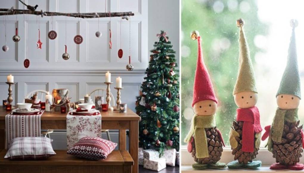 Navidad: a decorar con ramas y bellotas