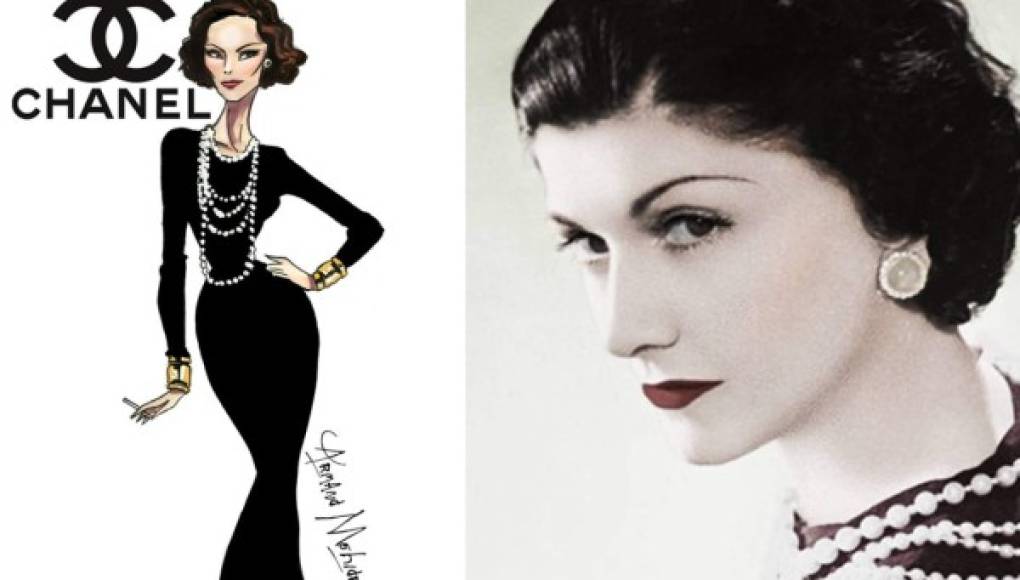 Ilustración de moda. Coco Chanel