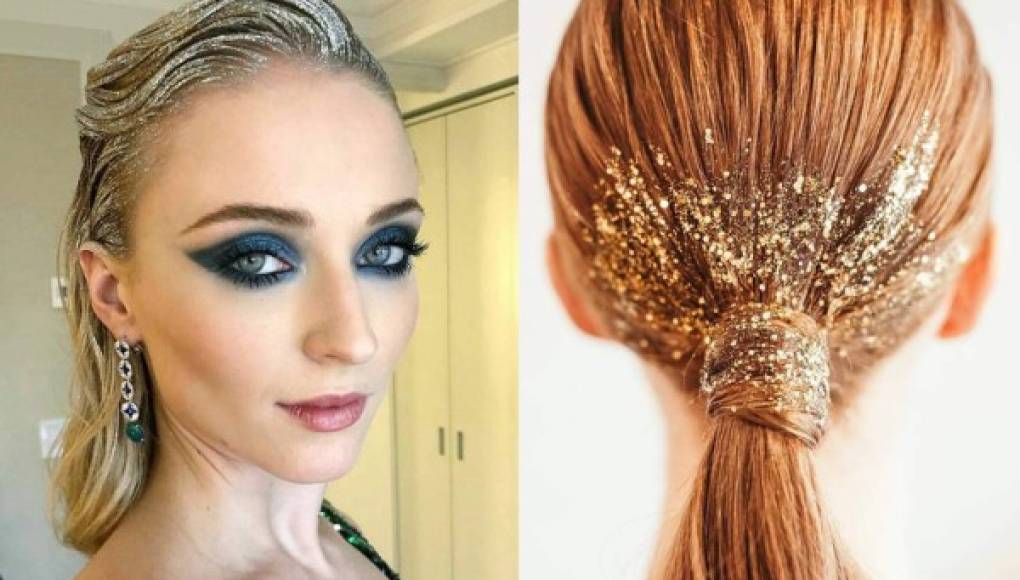 A brillar con 'glitter hair”