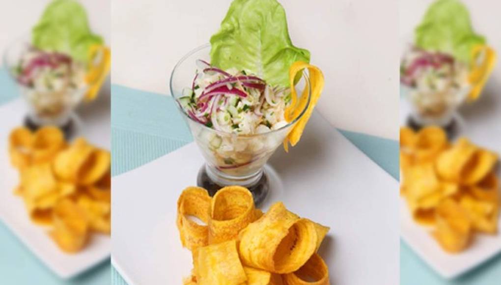 Ceviche de caracol con mezcla de cítricos