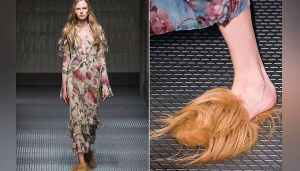 Los zapatos peludos que causan sensación