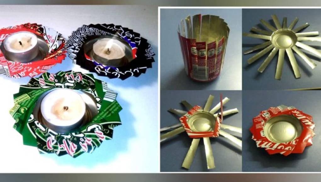 Como hacer un portavelas de latas