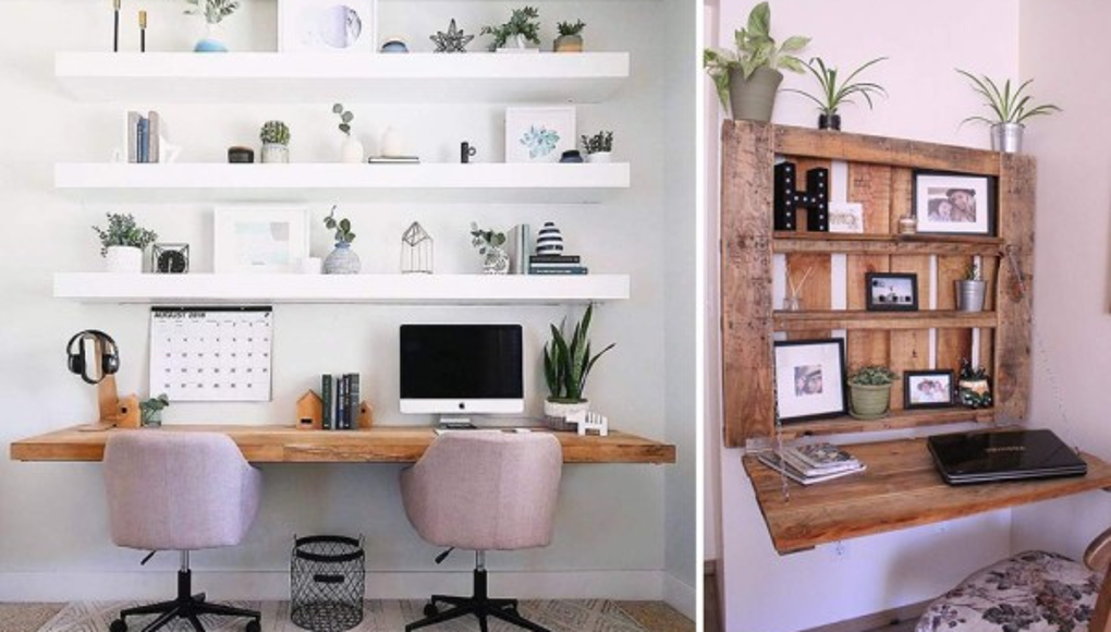 Ideas fáciles para convertir una repisa en todo un escritorio
