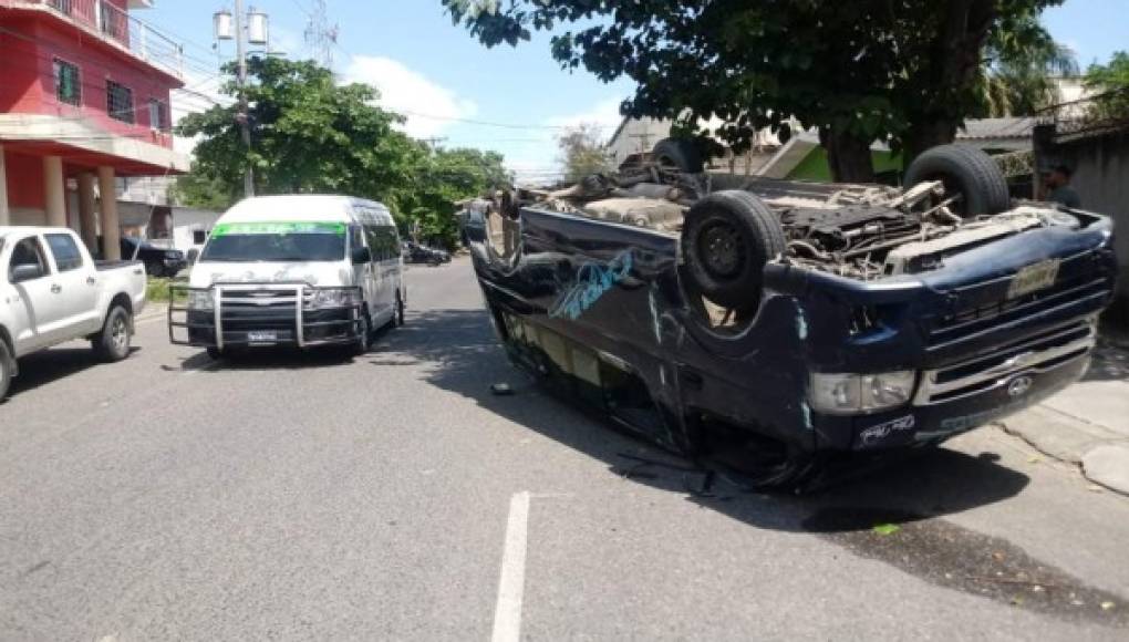 Tres heridos deja accidente vial en San Pedro Sula